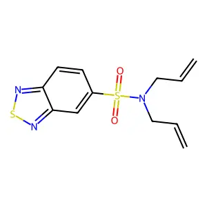 N,N-bis(prop-2-enyl)-2,1,3-benzothiadiazole-5-sulfonamide structure