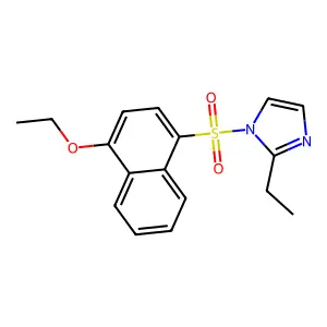 1-[(4-Ethoxynaphthyl)sulfonyl]-2-ethylimidazole structure