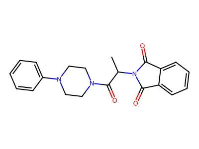 2-[1-Oxo-1-(4-phenylpiperazin-1-yl)propan-2-yl]isoindole-1,3-dione structure