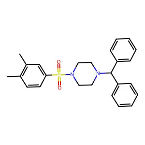 1-(3,4-Dimethylbenzenesulfonyl)-4-(diphenylmethyl)piperazine structure