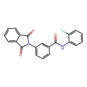 3-(1,3-dioxoisoindol-2-yl)-N-(2-fluorophenyl)benzamide structure