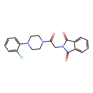 2-(2-(4-(2-Chlorophenyl)piperazin-1-yl)-2-oxoethyl)isoindoline-1,3-dione structure