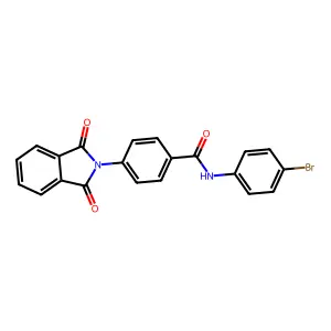 N-(4-bromophenyl)-4-(1,3-dioxoisoindol-2-yl)benzamide structure