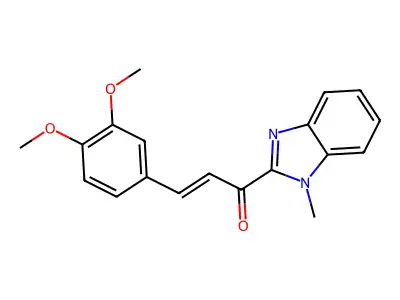 3-(3,4-dimethoxyphenyl)-1-(1-methyl-1H-benzimidazol-2-yl)-2-propen-1-one structure