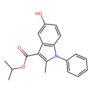 Propan-2-yl 5-hydroxy-2-methyl-1-phenylindole-3-carboxylate structure