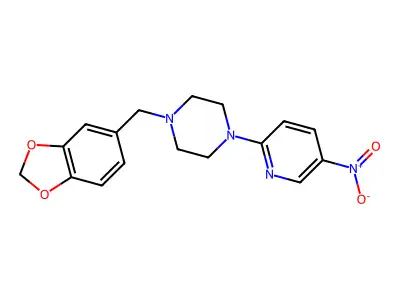 1-(1,3-Benzodioxol-5-ylmethyl)-4-(5-nitropyridin-2-yl)piperazine structure