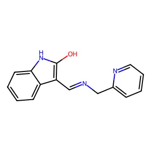 3-{(Z)-1-[(2-pyridylmethyl)amino]methylidene}-1H-indol-2-one structure