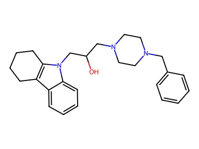 1-(4-Benzylpiperazin-1-yl)-3-(1,2,3,4-tetrahydrocarbazol-9-yl)propan-2-ol structure