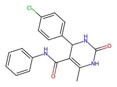 4-(4-chlorophenyl)-6-methyl-2-oxo-N-phenyl-3,4-dihydro-1H-pyrimidine-5-carboxamide structure