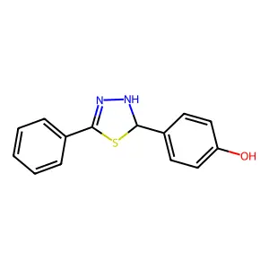 4-(5-Phenyl-2,3-dihydro-1,3,4-thiadiazol-2-yl)phenol structure