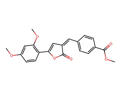 Methyl 4-[[5-(2,4-dimethoxyphenyl)-2-oxo-3(2H)-furanylidene]methyl]benzoate structure