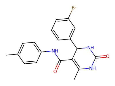 4-(3-Bromophenyl)-1,2,3,4-tetrahydro-6-methyl-N-(4-methylphenyl)-2-oxo-5-pyrimidinecarboxamide structure