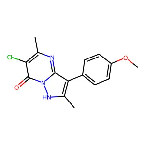 6-chloro-3-(4-methoxyphenyl)-2,5-dimethylpyrazolo[1,5-a]pyrimidin-7(4H)-one structure