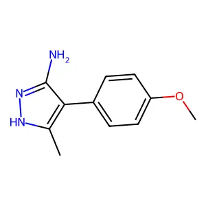 4-(4-methoxyphenyl)-3-methyl-1H-pyrazol-5-amine structure