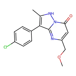 3-(4-chlorophenyl)-5-(methoxymethyl)-2-methylpyrazolo[1,5-a]pyrimidin-7(4H)-one structure
