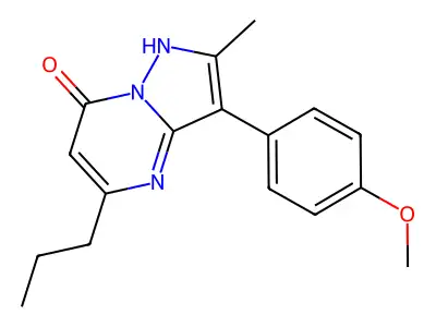 3-(4-methoxyphenyl)-2-methyl-5-propyl-1H-pyrazolo[1,5-a]pyrimidin-7-one structure