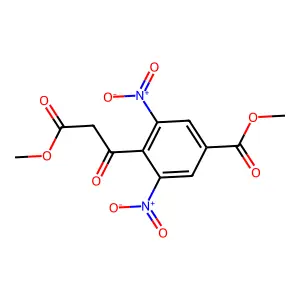 Methyl 4-(3-methoxy-3-oxopropanoyl)-3,5-dinitrobenzoate structure