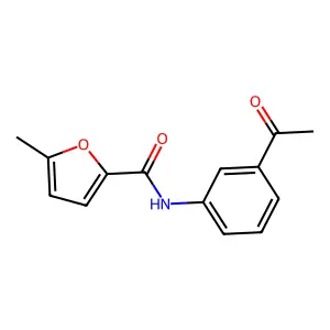 N-(3-acetylphenyl)-5-methyl-2-furamide structure