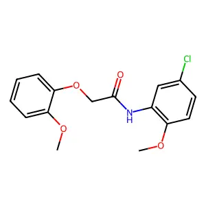 N-(5-chloro-2-methoxyphenyl)-2-(2-methoxyphenoxy)acetamide structure