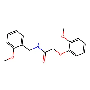 2-(2-methoxyphenoxy)-N-[(2-methoxyphenyl)methyl]acetamide structure