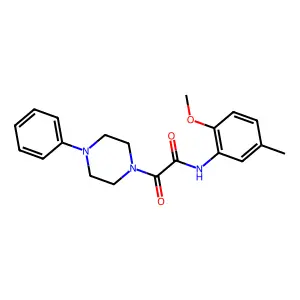 N-(2-methoxy-5-methylphenyl)-2-oxo-2-(4-phenylpiperazin-1-yl)acetamide structure