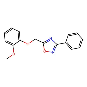 5-[(2-Methoxyphenoxy)methyl]-3-phenyl-1,2,4-oxadiazole structure