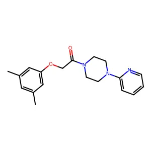 2-(3,5-Dimethylphenoxy)-1-(4-pyridin-2-ylpiperazin-1-yl)ethanone structure