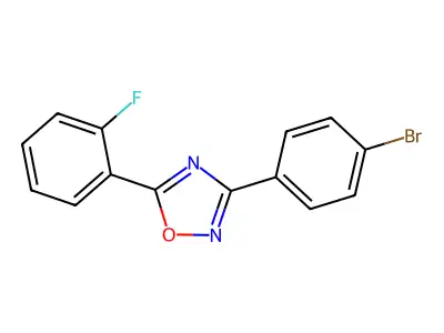 3-(4-Bromophenyl)-5-(2-fluorophenyl)-1,2,4-oxadiazole structure