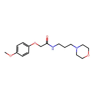 2-(4-methoxyphenoxy)-N-(3-morpholin-4-ylpropyl)acetamide structure