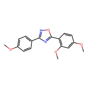 5-(2,4-Dimethoxyphenyl)-3-(4-methoxyphenyl)-1,2,4-oxadiazole structure