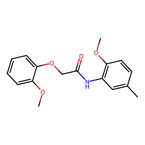 N-(2-methoxy-5-methylphenyl)-2-(2-methoxyphenoxy)acetamide structure