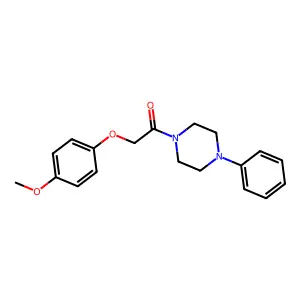 2-(4-Methoxyphenoxy)-1-(4-phenylpiperazin-1-yl)ethanone structure