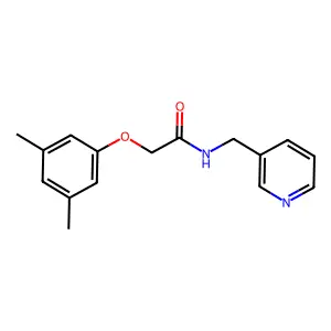 2-(3,5-dimethylphenoxy)-N-(pyridin-3-ylmethyl)acetamide structure