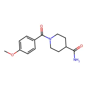 1-(4-Methoxybenzoyl)piperidine-4-carboxamide structure