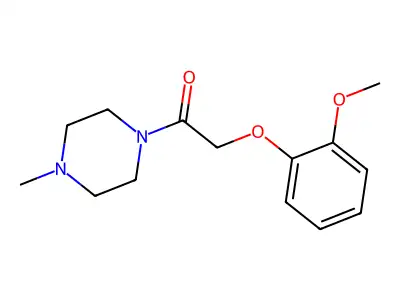 2-(2-Methoxyphenoxy)-1-(4-methylpiperazin-1-yl)ethanone structure