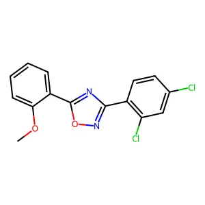 3-(2,4-Dichlorophenyl)-5-(2-methoxyphenyl)-1,2,4-oxadiazole structure