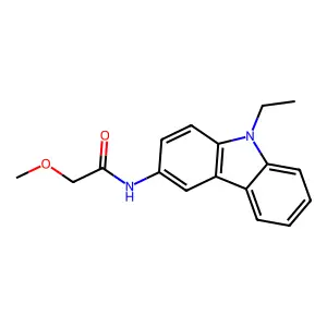 N-(9-ethyl-9H-carbazol-3-yl)-2-methoxyacetamide structure