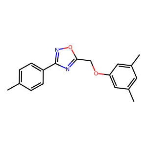 5-[(3,5-Dimethylphenoxy)methyl]-3-(4-methylphenyl)-1,2,4-oxadiazole structure