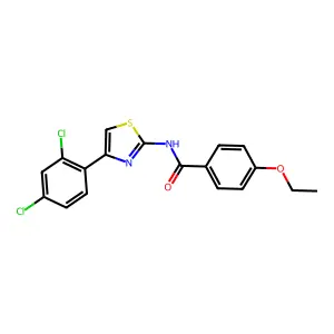 N-[4-(2,4-dichlorophenyl)-1,3-thiazol-2-yl]-4-ethoxybenzamide structure