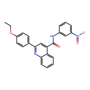 2-(4-ethoxyphenyl)-N-(3-nitrophenyl)quinoline-4-carboxamide structure