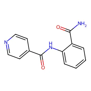 N-(2-carbamoylphenyl)pyridine-4-carboxamide structure