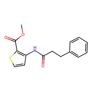 Methyl 3-(3-phenylpropanoylamino)thiophene-2-carboxylate structure