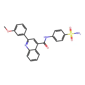 2-(3-methoxyphenyl)-N-(4-sulfamoylphenyl)quinoline-4-carboxamide structure