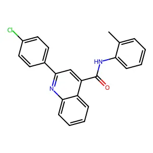 2-(4-chlorophenyl)-N-(2-methylphenyl)quinoline-4-carboxamide structure