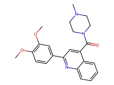[2-(3,4-Dimethoxyphenyl)-4-quinolyl](4-methylpiperazino)methanone structure