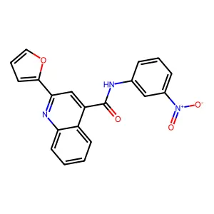 2-(furan-2-yl)-N-(3-nitrophenyl)quinoline-4-carboxamide structure