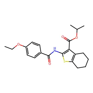 propan-2-yl 2-[(4-ethoxybenzoyl)amino]-4,5,6,7-tetrahydro-1-benzothiophene-3-carboxylate structure