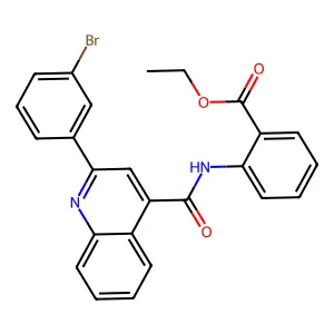 Ethyl 2-[[2-(3-bromophenyl)quinoline-4-carbonyl]amino]benzoate structure