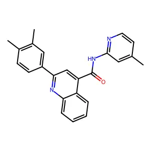 2-(3,4-dimethylphenyl)-N-(4-methylpyridin-2-yl)quinoline-4-carboxamide structure