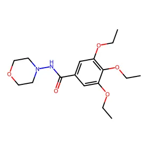 3,4,5-triethoxy-N-4-morpholinylbenzamide structure